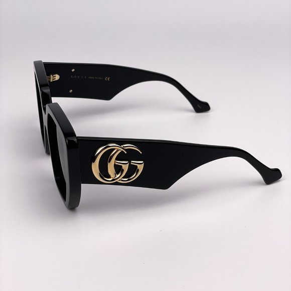 Gucci GG0956S 003 Sunglasses Black Gold Logo Women main image 11